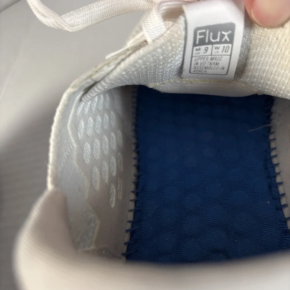 Flux Adapt Trainer Sneakers Mens Size 9 White Knit Comfort Athleisure Training